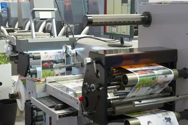 Industrial printing equipment representing integrated accounting and financial visibility