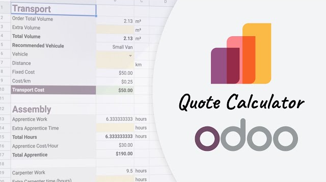 Made-to-measure fabric quote calculated and managed directly through Odoo.